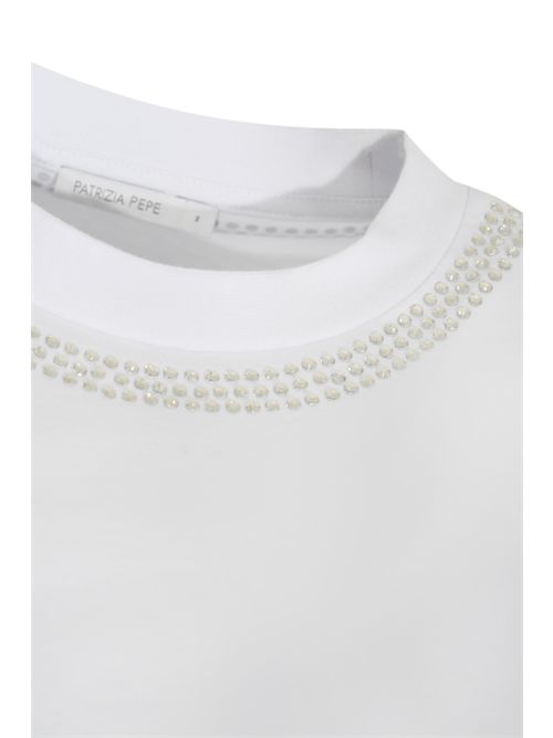 T-shirt in cotone con glitter Patrizia Pepe | 8M1818 J111W103
